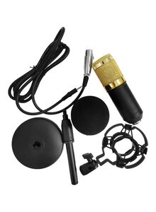 Generic 6-Piece BM-800 Condenser Studio Microphone Kit I5568B-G-A Black/Gold