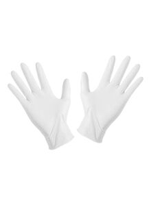 Generic 100-Piece Disposable Latex Hand Gloves White 22x6.80x12centimeter