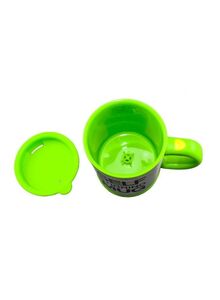 Generic Self Stirring Mug With Lid Green/Silver/Black 3.6x5.4x4.8inch