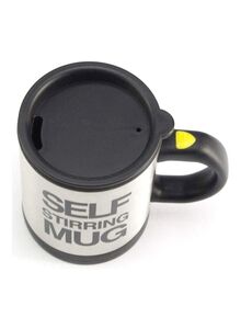 Generic Electric Self Stirring Coffee Mug Silver/Black 3.6x5.4x5inch