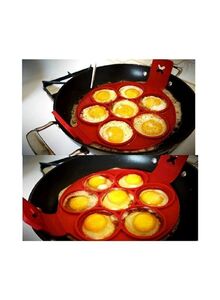 Generic Silicone Flip Pancake Pan Mould Red 3.8x11.5x5inch