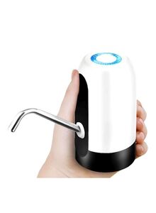 Generic Rechargeable Bottled Water Pump Dispenser White/Black 13x7.5centimeter