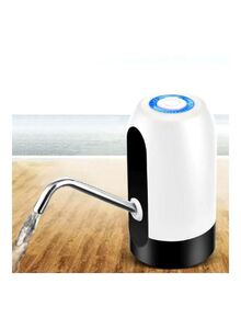 Generic Rechargeable Bottled Water Pump Dispenser White/Black 13x7.5centimeter