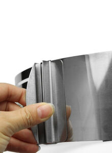Generic Stainless Steel Round Adjustable Baking Utensils Layered Slicer Silver 10inch