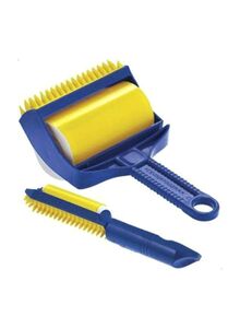 Sticky Buddy 2-Piece Remover Roller Brush Set Blue/Yellow 24.4x8.4x20.8centimeter