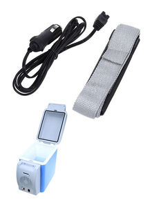 Generic Portable Car Refrigerator With Strap And Charger 7.5 L K7085-1 Grey/Blue/White