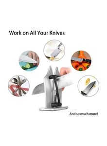 Generic Knife Sharpener Silver 7.5x12x16centimeter