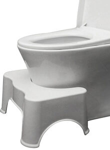 Generic Modern Adult Toilet Stool White 44.5 x 28centimeter