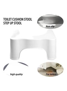 Generic Polypropylene Toilet Stool White 28x44.5x21centimeter
