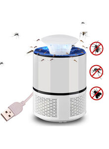 Generic Mosquito Killer Lamp Electronic LED Light Pest Insect Bug Zapper Non Toxic Fly Pests Catcher Lamp 360 Degrees LED USB Powered Indoor Insect Mosquito Killer Light White 19.5*13.0*13.0centimeter