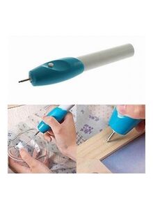 Generic Plastic Engraving Pen White/Blue