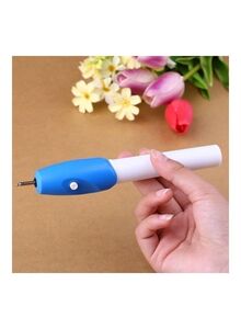 Generic Plastic Engraving Pen White/Blue