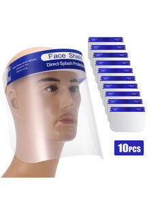 Generic 10-Piece Transparent Face Shield 38x30x4cm