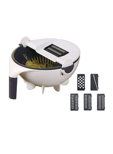 Generic Multi-Functional Interchangeable Slicer With Drain Basket Multicolour 23.5x23.0x13.0cm