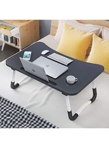 Generic Foldable Laptop Desk Black/Silver 60 x 40cm