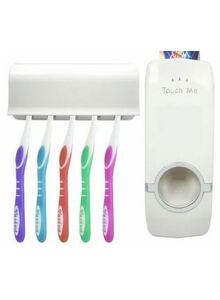 Creative Automatic Toothpaste Dispenser with Toothbrush Holder