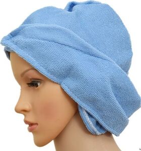 Generic Quick Drying Hair Towel Wrap Set Light Blue