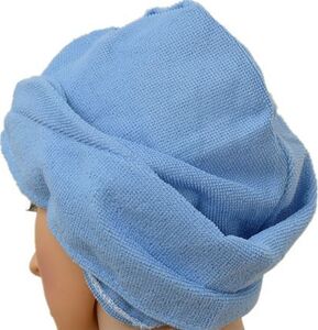 Generic Quick Drying Hair Towel Wrap Set Light Blue