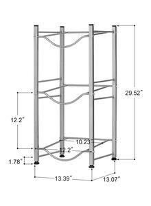 Generic 3-Tier Water Bottle Holder Silver 29.52x13.39inch