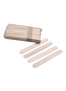 Generic 50-Piece Disposable Wax Applicator Sticks Beige 11.5x1cm