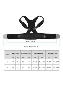 Generic Magnetic Posture Corrector Back Support Belt 27.0x17.0x4.5cm