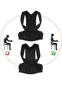 Generic Adjustable Posture Corrector Back Support Belt 37 x 26 x 4.5cm