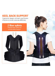 Generic Adjustable Posture Corrector Back Support Belt 37 x 26 x 4.5cm