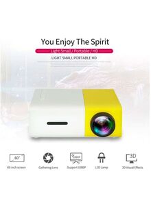 Aibecy Mini Portable LED Projector OS3936Y-UK Yellow/White