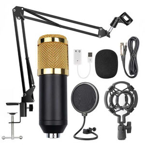 Generic BM800 Professional Suspension Microphone Set V6734-5_P Gold/Black