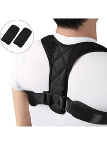 Generic Posture Corrector with Shoulder Pads Men Women Adjustable Back Trainer Straps Back Brace Support 25x6x17cm