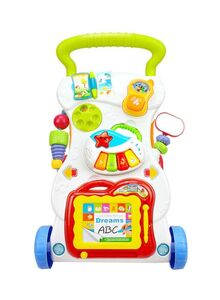 Cool Baby 4-In-1 Multifunctional Baby Musical Walker, Smooth-Rolling Wheels, Anti-Tipping, Easy-To-Operate Handle, 9-12 Months