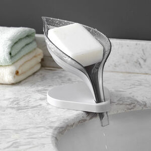 EHOME Soap Dish With Suction Cup Base Grey 21cm