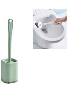 Generic Simple Home Furnishing Soft Handle Wall-Mounted Toilet Brush Green 12 x 42 x 12cm