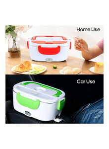 Generic Multi-Functional Electric Heating Lunch Box With Removable Container White/Red 23.8x10.8cm