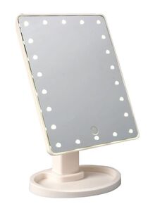 Generic Touch Screen Desktop Led Makeup Mirror Off White