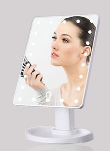 Generic Touch Screen Desktop Led Makeup Mirror Off White