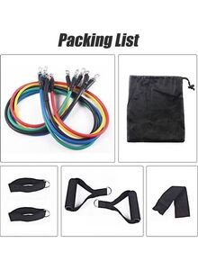 Generic 11 Pieces Resistance Bands Set 23.5x23x7cm