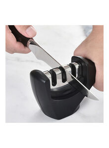 Generic 3-Stage Manual Knife Sharpener Black/Silver