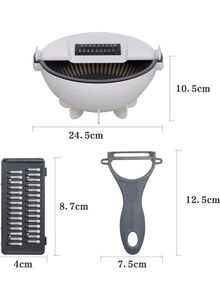Generic 5 Multi-Functional Interchangeable Cutter With Slicer And Drainer White 0.604kg