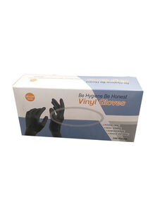 Generic 100-Piece Vinyl Free Gloves Black Medium