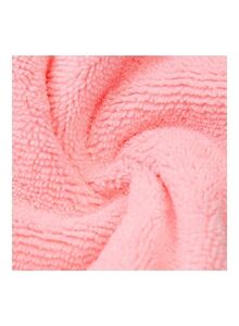 Generic Hair Drying Towel with Button Pink 100g