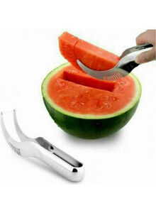 Generic First Grade Stainless Steel Watermelon Cutter Easy Cutting In The Perfect Size And Shape MA234-na73 Silver