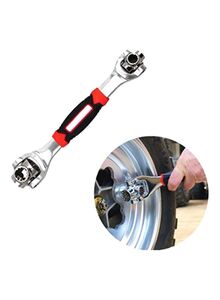 Generic Multifunctional 360 Degree Revolving Wrench Black/Red/Silver 29x20x5centimeter