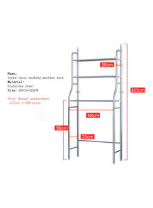 Generic 2 Shelf Towel Storage Rack Organizer Over The Toilet Bathroom Space Saver White 68 X 25 X 163cm