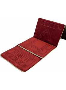 Generic Foldable Prayer Mat And Backrest Red 109 x 52cm