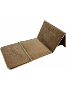 Generic Foldable Prayer Mat And Backrest Brown 109 x 52cm
