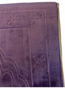 Generic Foldable Prayer Mat And Backrest Purple 109 x 52cm