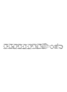 Shining Jewel Italian Silver Plated Link Chain Bracelet