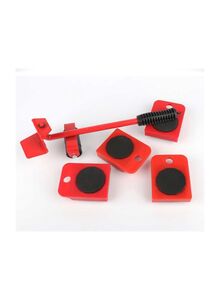 Generic 5-Piece Furniture Lifter Slider Set Red 32x9centimeter