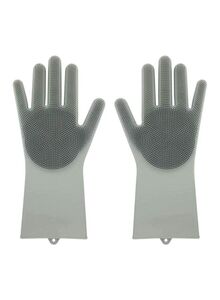 Generic 2-Piece Silicone Gloves Set Grey